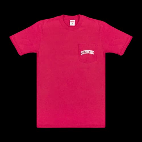 Supreme Mesh Stripe Pocket Tee 'Red'