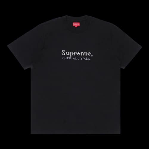 Supreme Gold Bars Tee 'Black'