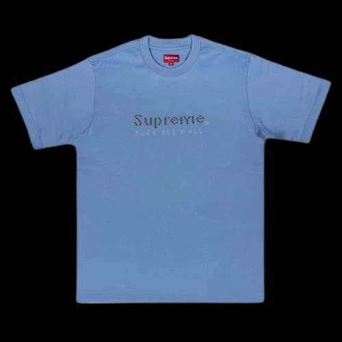 Supreme Gold Bars T-Shirt 'Blue'