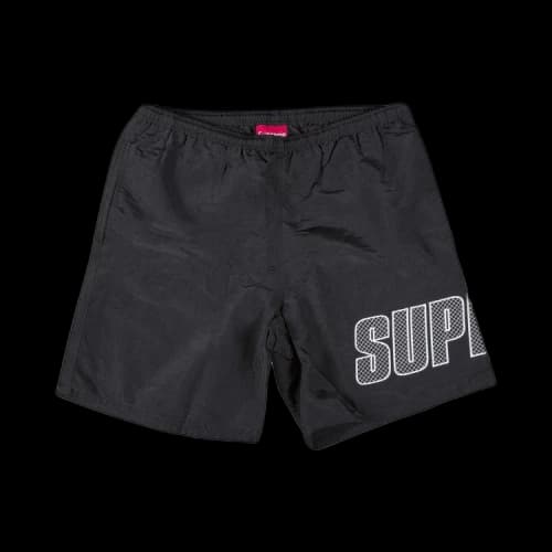 Supreme Logo Appliqué Water Short 'Black'