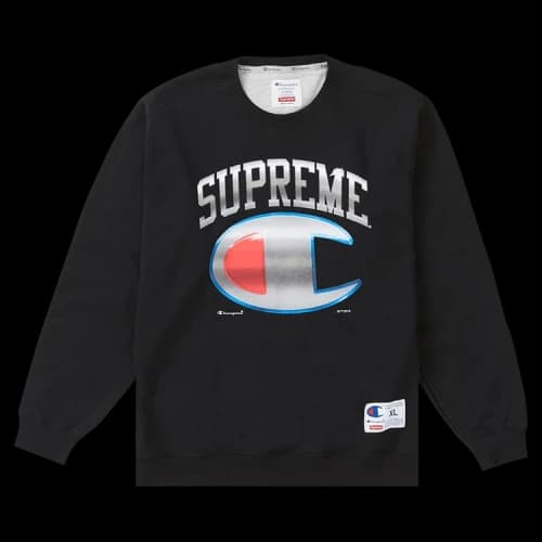 Supreme x Champion Chrome Crewneck 'Black'