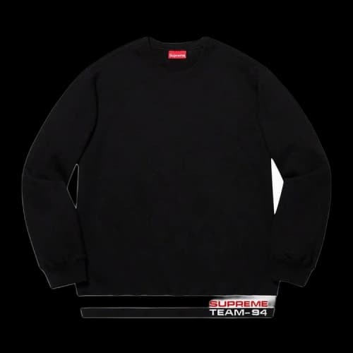Supreme Rib Stripe Crewneck 'Black'