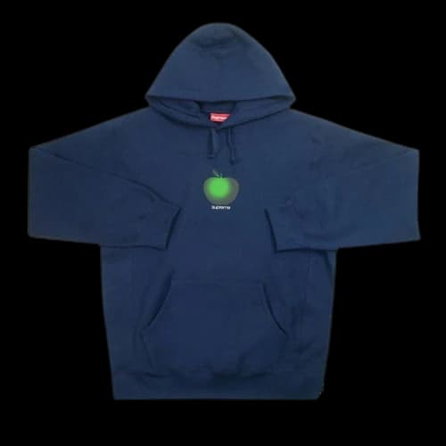 Supreme Apple Hooded Sweatshirt 'Navy'