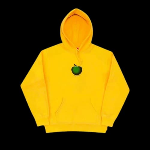 Supreme Apple Hooded Sweatshirt 'Yellow'