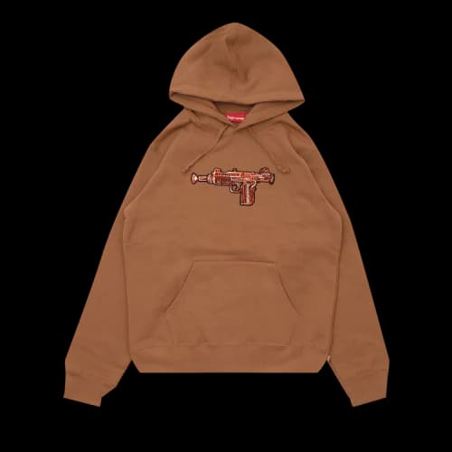 Supreme Toy Uzi Hooded Sweatshirt 'Brown'