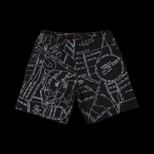 Supreme Gonz Embroidered Map Sweatshort 'Black'