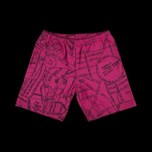 Supreme Gonz Embroidered Map Sweatshort 'Magenta'