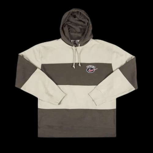 Supreme x Nike Stripe Hooded Sweatshirt 'Tan'