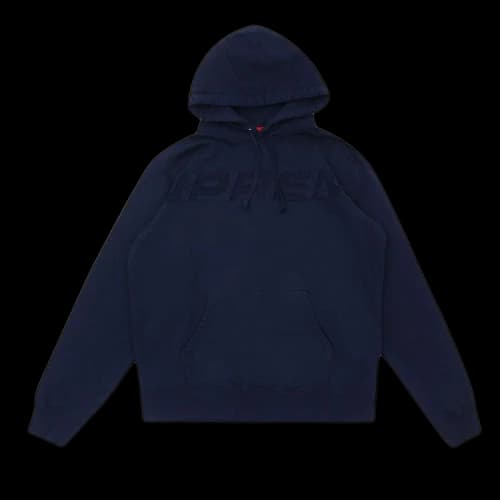 Supreme Set In Logo Hooded Sweatshirt 'Navy'