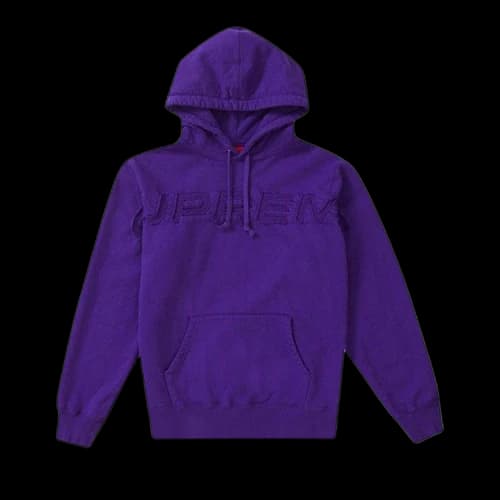 Supreme Set In Logo Hooded Sweatshirt 'Purple'