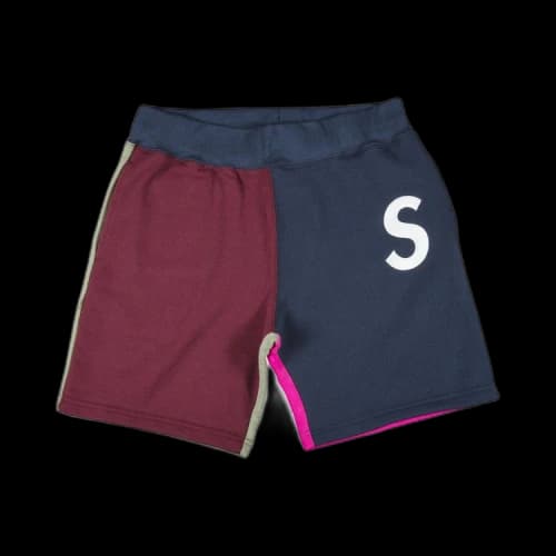 Supreme S Logo Colorblocked Sweatshort 'Navy'