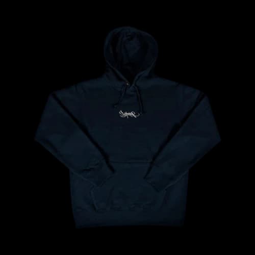Supreme Tag Logo Hooded Sweatshirt 'Navy'