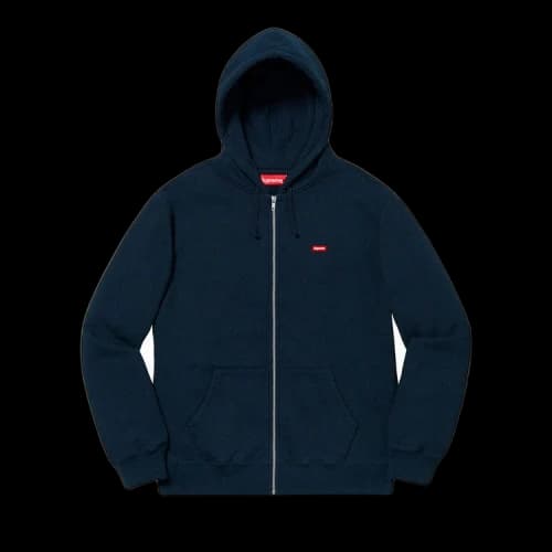 Supreme Small Box Zip Up Sweatshirt 'Navy'