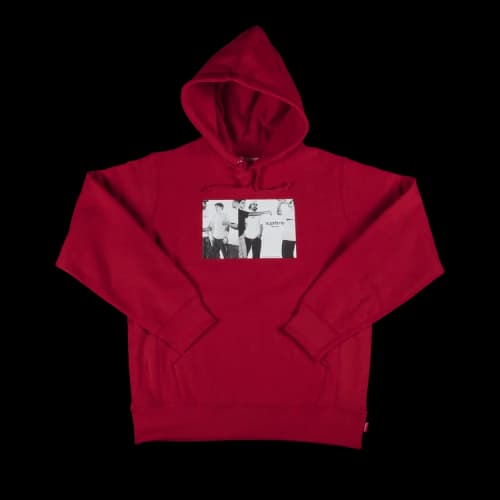 Supreme Classic Ad Hooded Sweatshirt 'Red'
