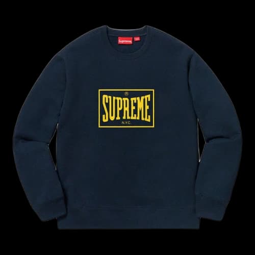 Supreme Warm Up Crewneck 'Navy'