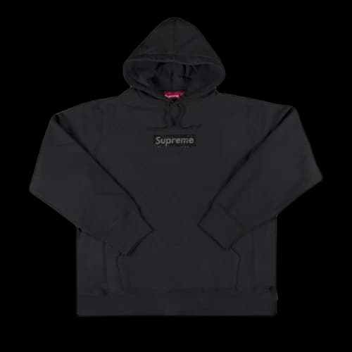Supreme x Swarovski Box Logo Hooded Sweatshirt 'Black'