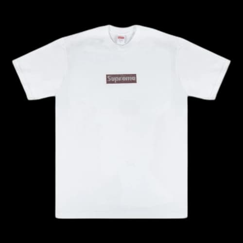 Supreme x Swarovski Box Logo T-Shirt 'White'