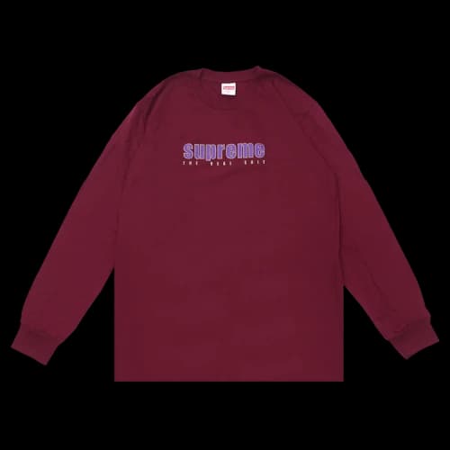 Supreme The Real Shit Long-Sleeve Tee 'Burgundy'