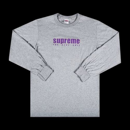 Supreme The Real Shit Long-Sleeve Tee 'Heather Grey'