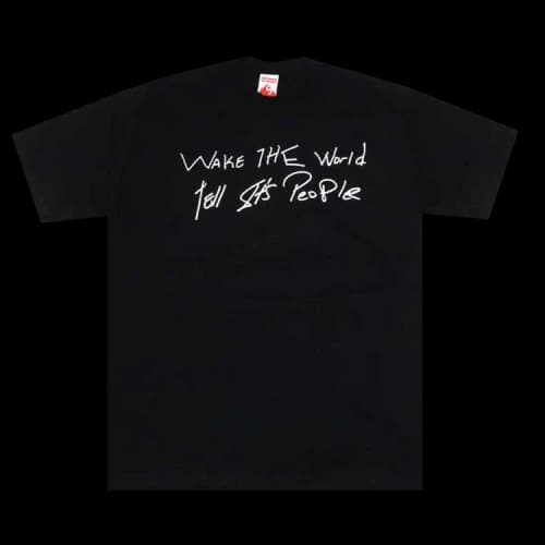 Supreme Buju Banton Wake The World Tee 'Black'