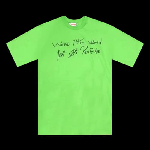 Supreme Buju Banton Wake The World Tee 'Green'
