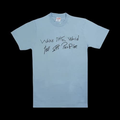 Supreme Buju Banton Wake The World Tee 'Light Blue'