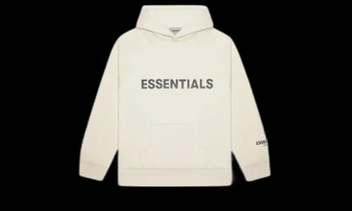 Fear of God Essentials Pullover Hoodie Applique Logo Buttercream