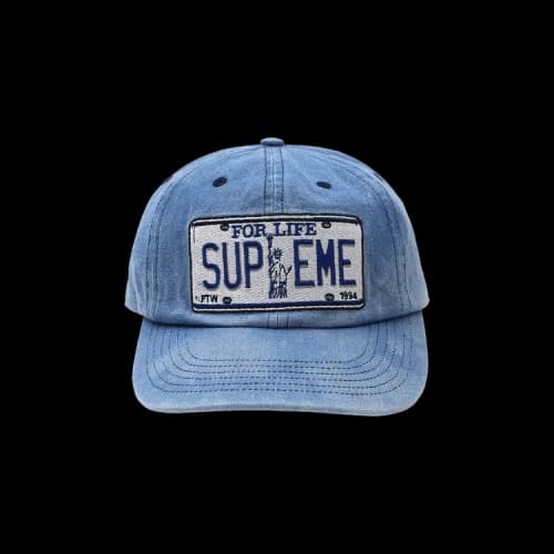 Supreme License Plate 6-Panel 'Denim'