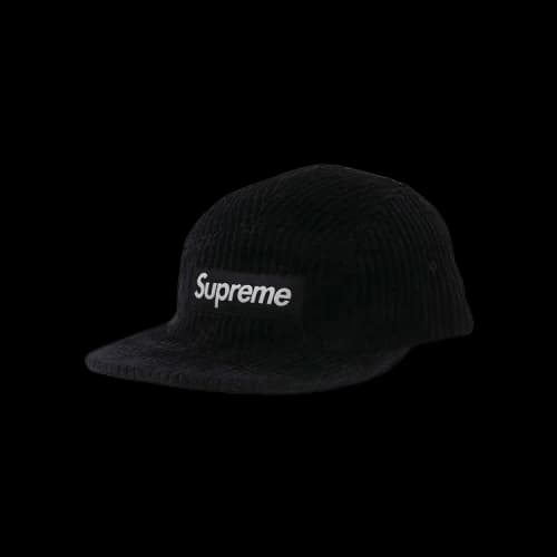 Supreme Wide Wale Corduroy Camp Cap 'Black'