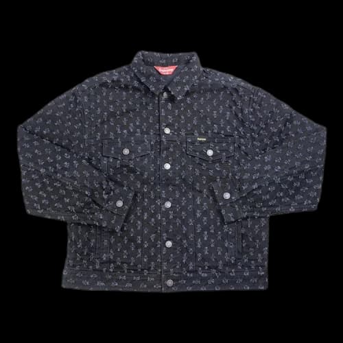 Supreme Hole Punch Denim Trucker Jacket 'Black'