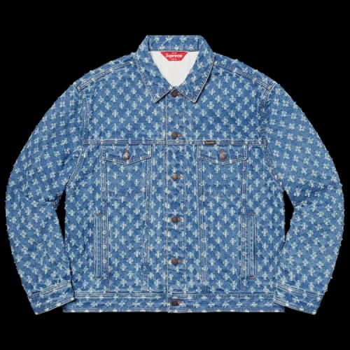 Supreme Hole Punch Denim Trucker Jacket 'Blue'