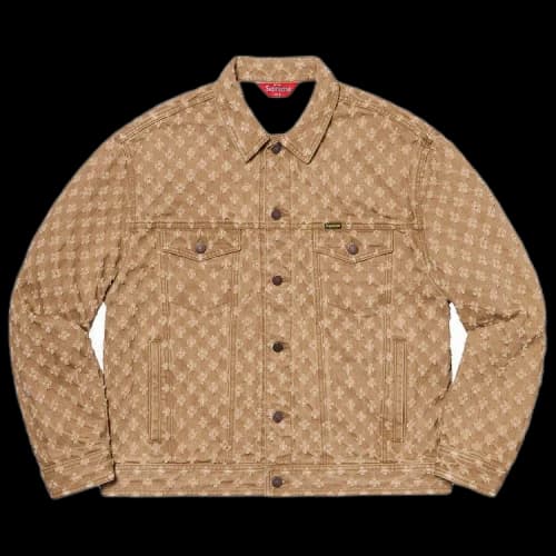Supreme Hole Punch Denim Trucker Jacket 'Brown'