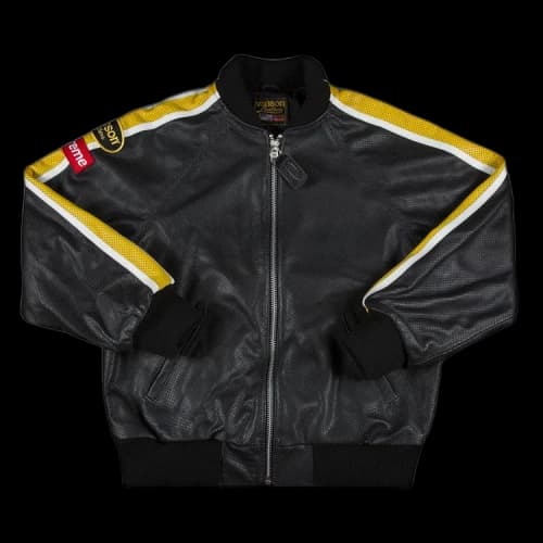 Supreme x Vanson Leathers Perforated Bomber Jacket 'Black'