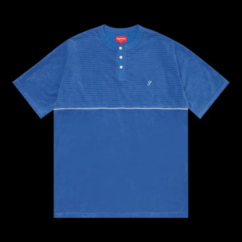 Supreme Terry Short-Sleeve Henley 'Royal'