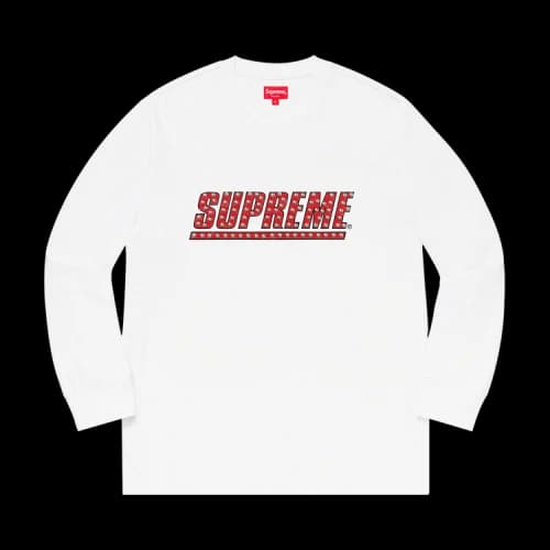Supreme Studded Long-Sleeve Top 'White'
