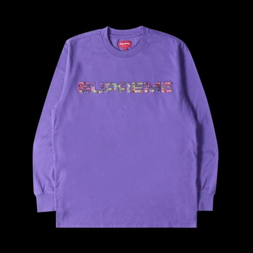 Supreme Meta Logo Long-Sleeve Top 'Purple'