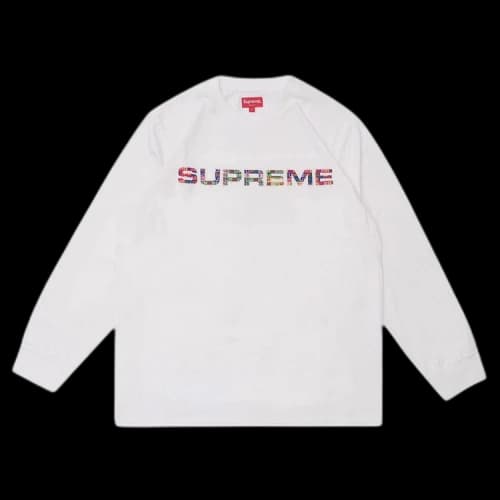 Supreme Meta Logo Long-Sleeve Top 'White'