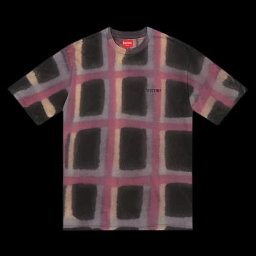 Supreme Sprayed Plaid Short-Sleeve Top 'Black'