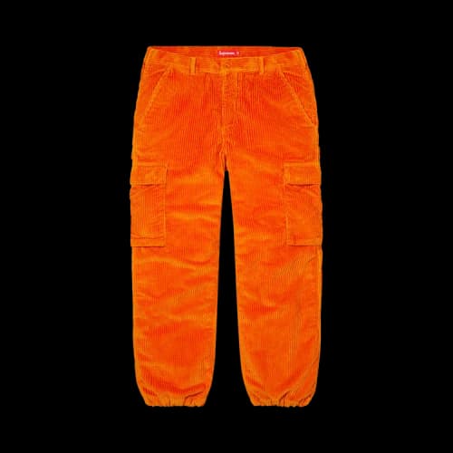 Supreme Wide Wale Corduroy Cargo Pants 'Orange'