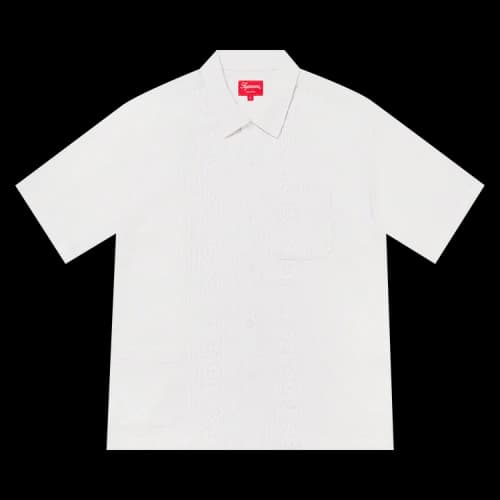 Supreme Embroidered Short-Sleeve Shirt 'White'