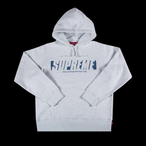 Supreme Reflective Cutout Hooded Sweatshirt 'Ash Grey'