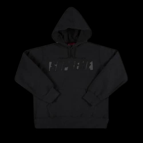 Supreme Reflective Cutout Hooded Sweatshirt 'Black'