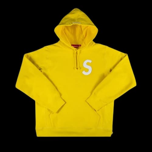Supreme S Logo Hooded Sweatshirt 'Yellow'