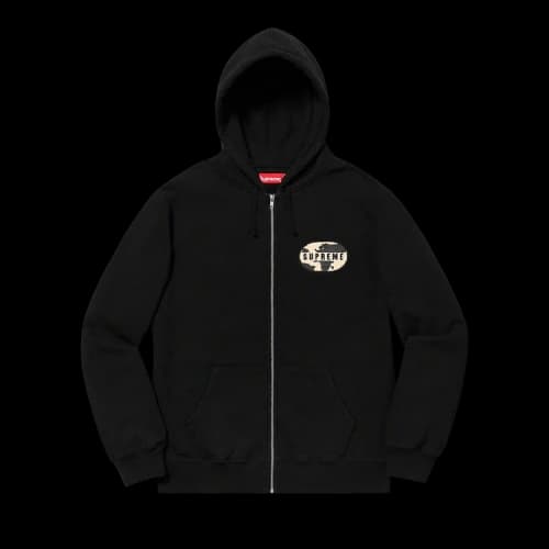 Supreme World Famous Zip Up Hooded Sweatshirt 'Black'