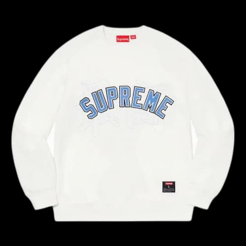 Supreme Kanji Logo Crewneck 'White'