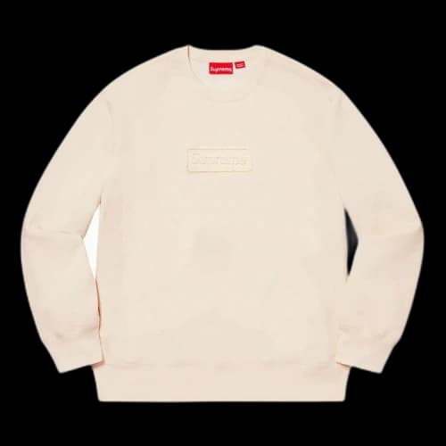 Supreme Cutout Logo Crewneck 'Natural'