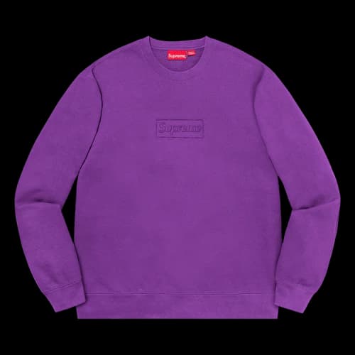 Supreme Cutout Logo Crewneck 'Violet'