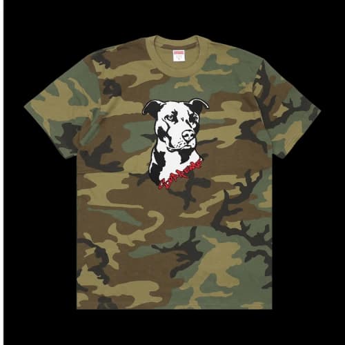 Supreme Pitbull Tee 'Woodland Camo'