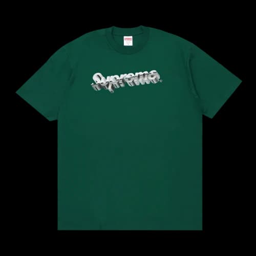 Supreme Chrome Logo Tee 'Dark Green'