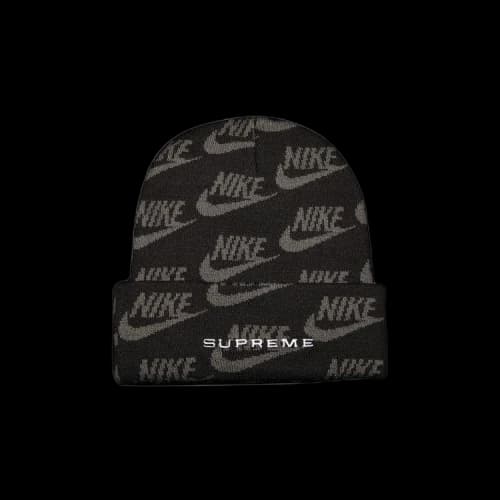 Supreme x Nike Jacquard Logos Beanie 'Black'